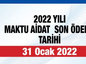 2022 YILI  ODA AİDATLARI